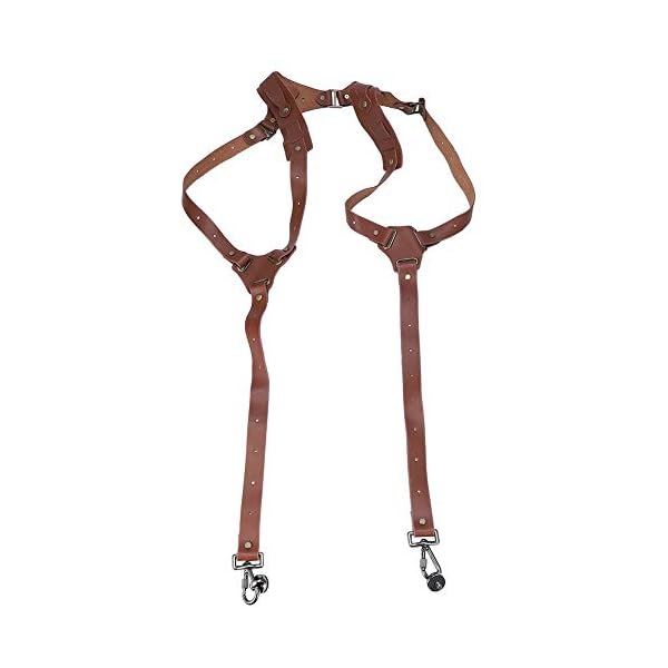 HERCHR Kameragurt, Kamerahals Schulterschulter Lederriemen, Vintage Multi Gear Kameragurt für DSLR/SLR Universal Harness…