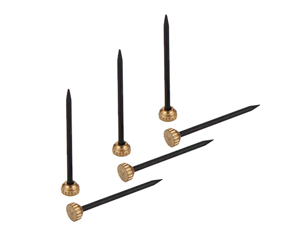 Pack of 20 Picture Nails with Copper Colour Head Pins Nails Hardened Photo Hooks Clothes Hanger Wall Pins 25 mm Long with Plastic Storage Box