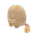 San-x Sumikko Gurashi Plush 2'' Tonkatu w/ Mini Fried Shrimp