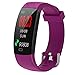 Meidexian888 Smart Bracelet for Android iOS, Heart Rate Sleep Monitor, Remote Photography USB Direct Charging IP68 Waterproof (Purple)thumb 2