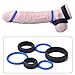 cob Silicone Cock Ring Set Erection Enhancing Penis Ring (3 Blue + 3 Black)