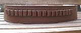 Brown Genuine Leather .45 Caliber Cartridge Gun Belt