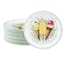 BLUE PANDA Paper Plates for Ice Cream Party Supplies for Birthdays (9 In, 80 Count)
