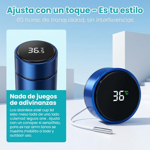VOURTM Enfriador De Insulina Portátil Con Pantalla Táctil Digital - Hielera Insulina De 60 Horas Con 2 Botellas De Gel Y Bolsa De Almacenamiento Para Viaje Diario, Desplazamientos Y Vacaciones