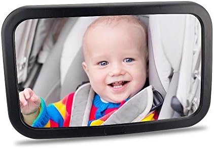 Baby Car Mirror,SHONCO Extra Large Ultra-Clear Shatterproof Baby Backseat Mirror for Rear Facing Infants,Crash Tested and Certified for Safety (13.9"x7.8")
