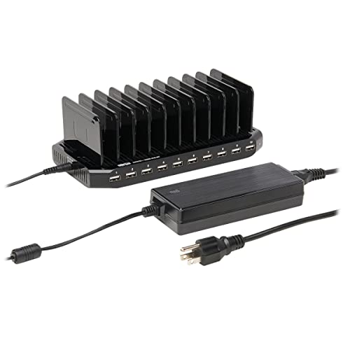 TRIPP LITE 10-Port USB Charging Station Dock with Storage Slots