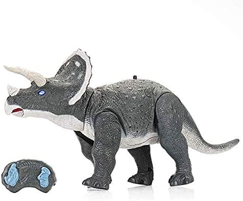 新入荷 流行 Mopoq リモートコントロール恐竜ロボット玩具音で2イン1電子歩く恐竜 トリケラトプス