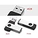 MOSDART No Logo USB2.0 4GB Flash Drive, Swivel Design with LED Indicator, Keychain Loop, FAT32 Memory Stick for Data Storage, Black(Pack of 10)
