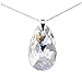 Sterling Silver 925 Made with Swarovski Crystals Moonlight Pendant Necklace for Women, 18