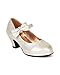 Leatherette Bow Platform Mary Jane Pump (Toddler/Little Girl/Big Girl) BD11 - Ivory