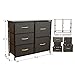 UEV Home Dresser,Storage Tower,Sturdy Steel Frame,MDF Wood Top,Removable Drawers,Height Adjustable Feet,Storage Organizer for Room,Hallway,Entryway,Closets- 6 Drawers