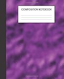Composition Notebook: Faux Luxury Purple Metallic Glam College Ruled Notebook Lined School Journal