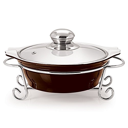 Click Here to See More Images Cello Prego CUCINA ROUND CASSEROLE WITH METAL STAND 1500 m