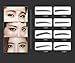 Eyebrow Stencil Shaping Template Reusable-8 Different Nature Eyebrow Stickers-Drawing Shapes Grooming Kit DIY Eyebrows Guide Tool Set Ebrow Ruler for Women Men Girls