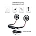 OKA Portable Fan USB Rechargeable Neckband Mini Fan Hands-Free Neckband Personal Fan , Headphone Design Wearable Portable 360 Degree Free Rotation for Summer Gift (3 Speeds, 4-12Working Hours) (Black)