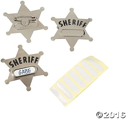 (USA Warehouse) Metal Sheriff Badges 12 Pack 2 1/4" **ITEM#NO: 43E8E-UFE6 C2A2980