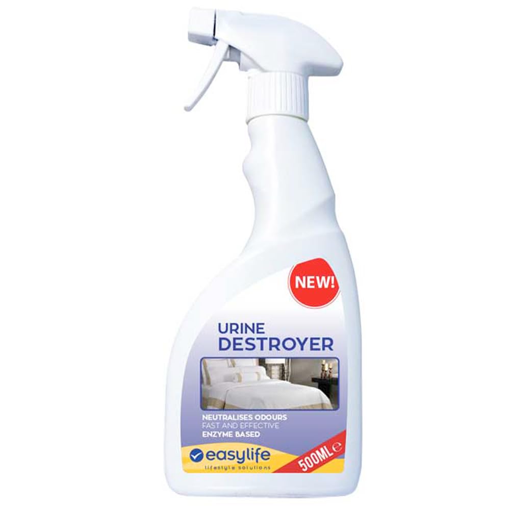Easylife Urine Destroyer Spray (500ml) Fast-Acting Odour Eliminator for Pet and Human Accidents, Enzyme Cleaner Removes Stains and Neutralises Odours, Easy to Use on Carpets, Floors & Upholstery