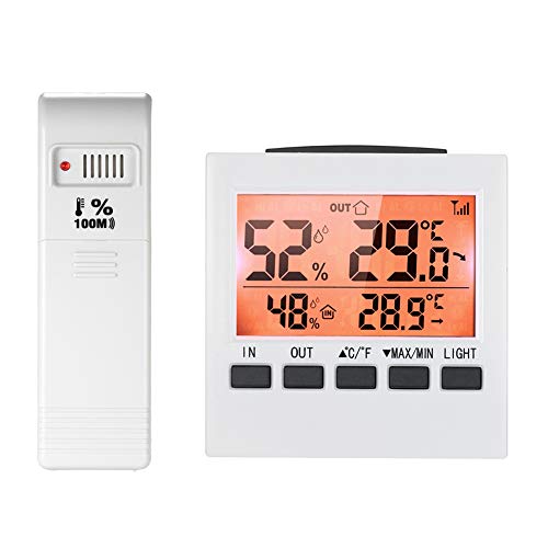 preliked Household Thermometer with LCD Digital Hygrometer Temperature Humidity Meter Indoor Outdoor