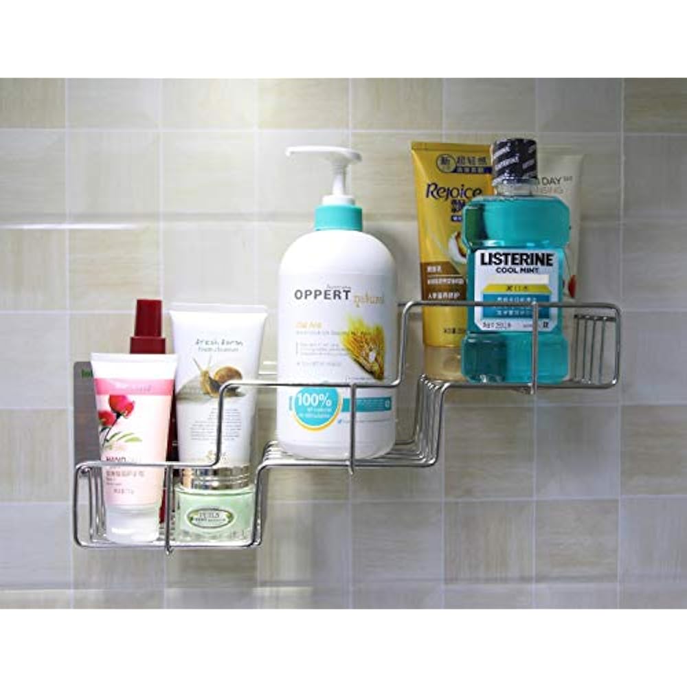 Shower Caddies Caddy OrganizerPowerful Adhesive Sticker Bath Shelf Storage Tub eBay