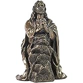 US 7.5" Jesus Praying in The Garden of Gethsemane Statue, Bronze Color