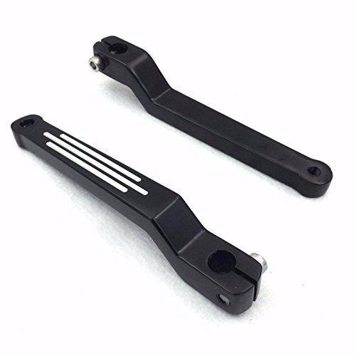 HTT Motorcycle Black Aluminum Heel/Toe Shift Levers For Harley Davidson Tour Glide 1988 and later - Thumbnail 4