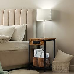 Nightstands Set of 2, End Table with Charging