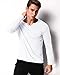 MODCHOK Men's Casual Long Sleeve T Shirts V Neck Sweatshirts Slim Fit Tops White L