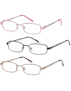 GAMMA RAY 3 Pairs of Stainless Steel Metal Readers - Choose Your Magnification