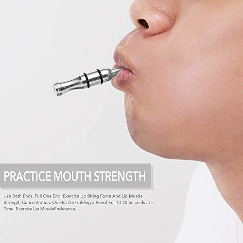 Muslady Mouthpiece Mouth Strength Trainer Silver for Saxophone Horn Trombone Tuba Accessories - Thumbnail 4