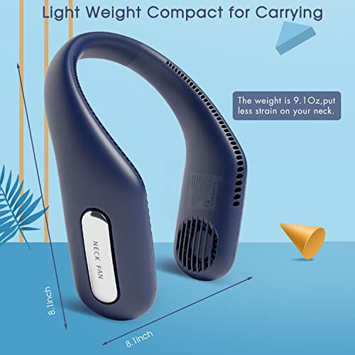 FIGROL Bladeless Neck Fan, 70 Surround Air Outlets Hands Free Leafless