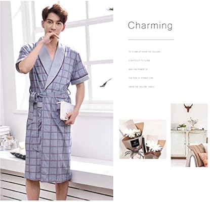 mens short sleeve dressing gown