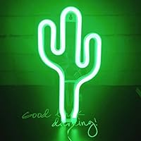 QiaoFei Ins/Chic Style Neon Decor Light,LED Cactus Shaped Decor Light,Wall Decor for Christmas,Birthday Party,Kids Room, Living Room, Wedding Party Decor