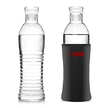 YZX Botella De Agua De Vidrio - 500 Ml Creative Car Con Vaso Holder Alta De