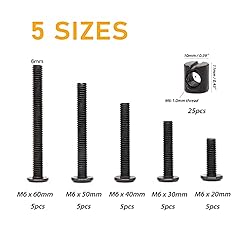 binifiMux 50pcs Crib Hardware Screws, M6 x