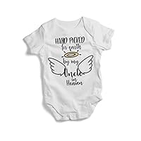 Promini Colourful Hand Picked for Earth by My Uncle in Heavens Baby Bodysuit Cute Infant One-Piece Bodysuit