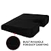 ZIRAKI Wedge Seat Cushion Pillow Support - Coccyx Orthopedic Foam Wellness Comfort Pillow for Back Pain Relief, Sciatica and Tailbone Pain - Ideal Gift for Home Office Car or Chair Black Non-Slip