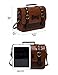 ECOSUSI Women Vintage PU Leather Laptop Bag Briefcase Crossbody Messenger Bags Satchel Purse, Brown