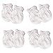 100% Organic Cotton Mittens. Booties ( Global Organic Certified from seed to sewn ) (Mittens (Set of 4) Frill Ivory)