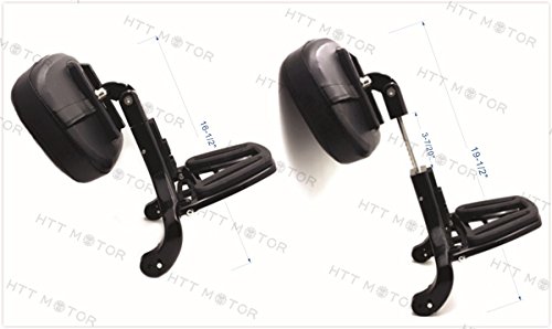 XKMT-Multi Purpose Adjustable Driver Passenger Backrest Rack Compatible With Touring Softail [B072BHSBYJ] - Thumbnail 2