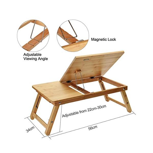 Harcas-Bamboo-Laptop-Stand-for-Desk-Notebook-Table-Foldable-and-Portable-Design-Adjustable-Height-and-Viewing-Angle-Can-Be-Used-as-a-Breakfast-Tray-or-Drawing-Table-Perfect-for-156-inch-Laptops Harcas Bamboo Laptop Stand for Desk. Notebook Table Foldable and Portable Design. Adjustable Height and Viewing Angle…