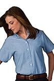 Ed Garments Women's Button Down Oxford Shirt, BLUE, Medium