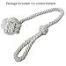 Loghot Hand Knitting Curtain Rope Cord Rural Cotton Tie Backs with Single Ball (Beige)