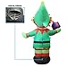 Joiedomi 5 Foot Elf Christmas Inflatable, LED Light Up Elf with Present, Indoor/Outdoor Christmas Decoration