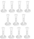 Lot of 10 Value Pack- Clear Push Top Piercing Retainers 14g-16g-Clear 3mm Flat Top Bioflex Retainer for Lips-Ears-Nose (Choose length, gauge)