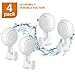 Marchpower Shower Suction Cup Hooks - 4 Pack Reusable Heavy Duty Vacuum Suction Hook for Inside, Waterproof Bathroom Wall Bathtub Loofah Hook, Strong Window Glass Hanger Removable Kitchen Towel Holder