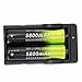 FTXJ 4PC Rechargeable 5800mAh Li-ion 18650 3.7V Battery + 2PC Charger