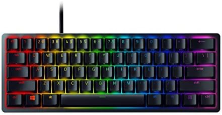 Razer Huntsman Mini 60% Gaming Keyboard: Clicky Optical Switches - Rapid Trigger Mode - Chroma RGB Lighting - PBT Keycaps - Onboard Memory - Snap Tap - Classic Black