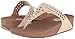 FitFlop Women's Carmel Toe-Post Suede Sandals Dress, Rose Gold, 6 M US