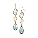 Rose Gold Long Earrings Green Crystal Long Earrings Drop Shape Pendant Earrings Female Girl