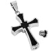 Cremation Jewelry Black Cross Stainless Steel Urn Pendant Necklace with 20